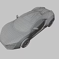 White Sports Car With Sleek Aerodynamic Design And Modern LED Headlights