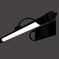 Elegant Wall Sconce With Metal Frame Long Strip Light And Decorative Glass Panel