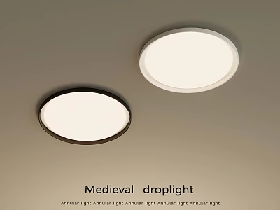Medieval Droplight Fixture With Classic Round Design And White LMagical Shade 3d model
