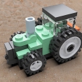 Lego Mini Tractor MOC 3d model