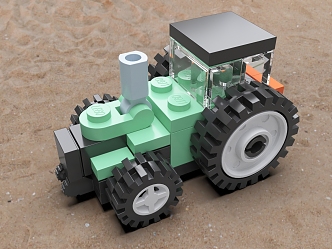 Lego Mini Tractor MOC 3d model