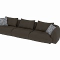 Three-seat sofa 3d model