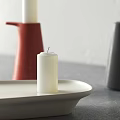 MUTO New Nordic Colorful Candle Holders With White Candle And Tray