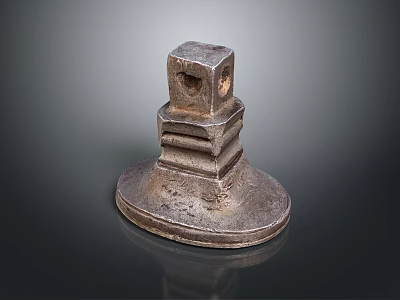 Rustic Metal Clothing Accessory With Multi Layered Structure And Round Base 3d model