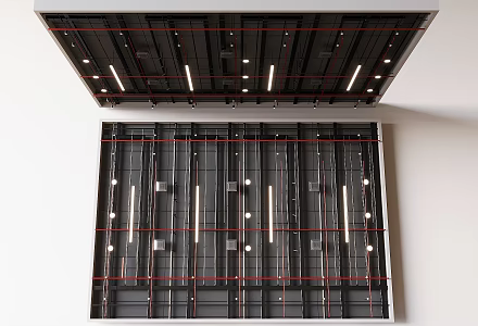 Industrial air pipe ceiling pipe fire pipe ventilation pipe bare roof 3d model