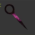 Starry Sky Pattern Scissors With Black Purple Gradient And Round Handle