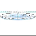 Modern Exhibition Hall Ceiling Design With Linear Lighting And Structural Details