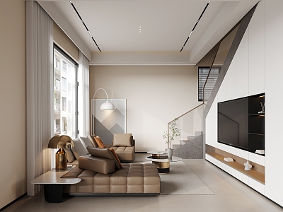 Modern Apartment Duplex Apartment 3d model