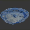 Natural Eroded Dry Brown Textured Circular Landform Landscape With Rough Ground Surface