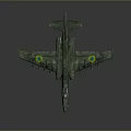 Green Camouflage Military Aircraft Model With Brazilian Wing Insignia And Landing Gear
