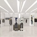 Stylish Modern Clothing Store Interior With Clothing Racks Display Areas And Mannequins