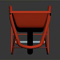 Red Utility Wheelbarrow With Metal Frame For Outdoor Garden And Construction