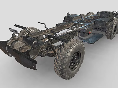 Modern Trailer All Terrain Truck Big Trailer 3d model
