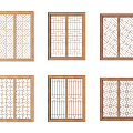 Chinese window window combination 3d model