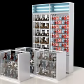 Playground Toy Display With Stuffed Panda And Animal Toys On Shelves