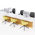 Modern reception desk Simple information desk 3d model