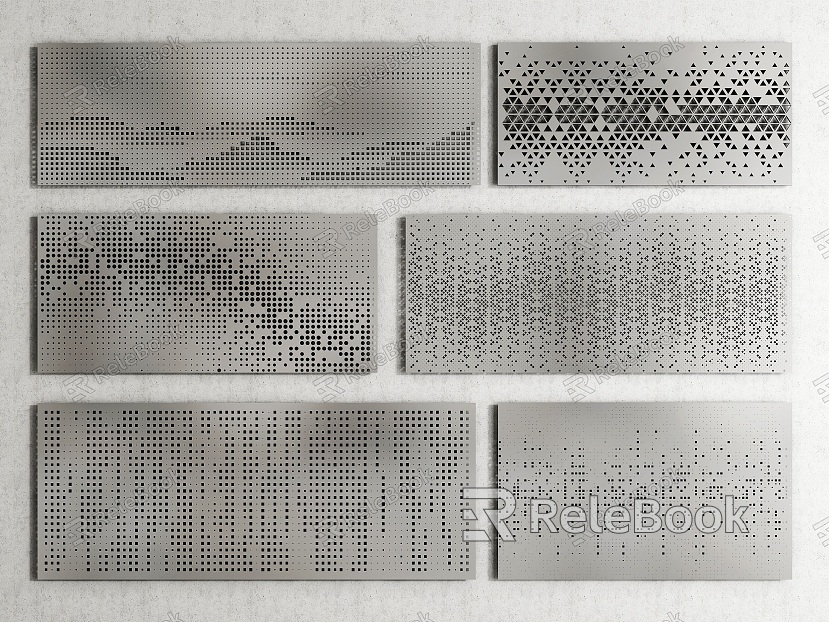 Perforated plate Perforated plate Hollow plate Aluminum plate wall panel Wall decoration model