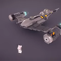 Futuristic Fighter Jet With Glowing Engines Advanced Weaponry And Cockpit