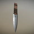 Handcrafted Kitchen Knife With Wooden Handle And Engraved Blade Design