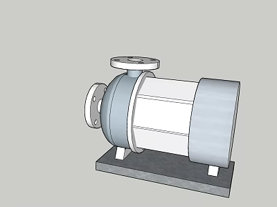 Industrial Mechanical Device With Cylindrical Body And Metal Base Structure 3d model