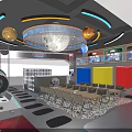 Fun Play Kids Play Area With Space Theme Moon Planets And Play Equipment