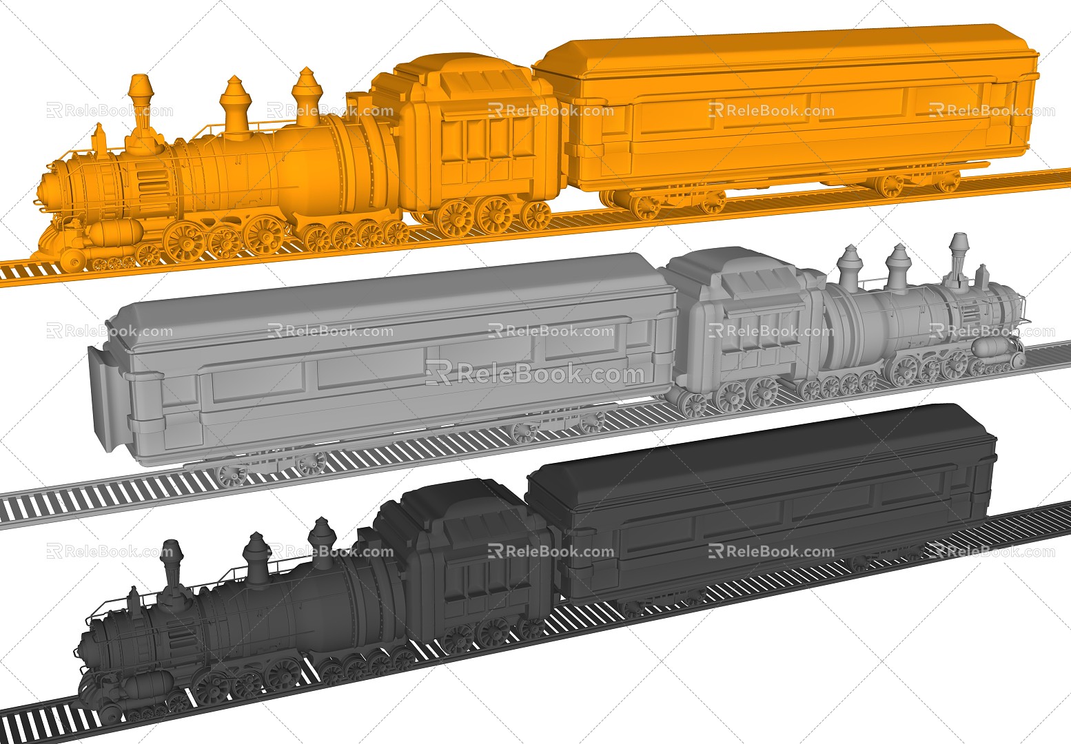 Modern Train 3d model