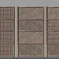 Wooden Fence with Different Striped Lattice Designs and Outdoor Decorative Panels