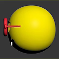 Yellow Smiley Face With Red Round Glasses And White Teeth On Dark Background