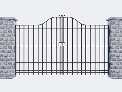 Modern Gate Villa Manor Gate Patio Door 3d model Modern Gate Villa Manor Gate Patio Door 3d model