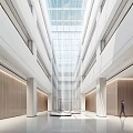 Modern Hall Building Foyer 3d model