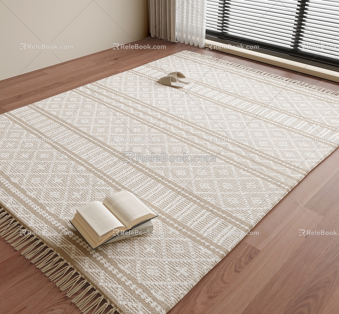 Modern Square Carpet Carpet 3d model