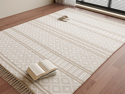 Modern Square Carpet 3d model