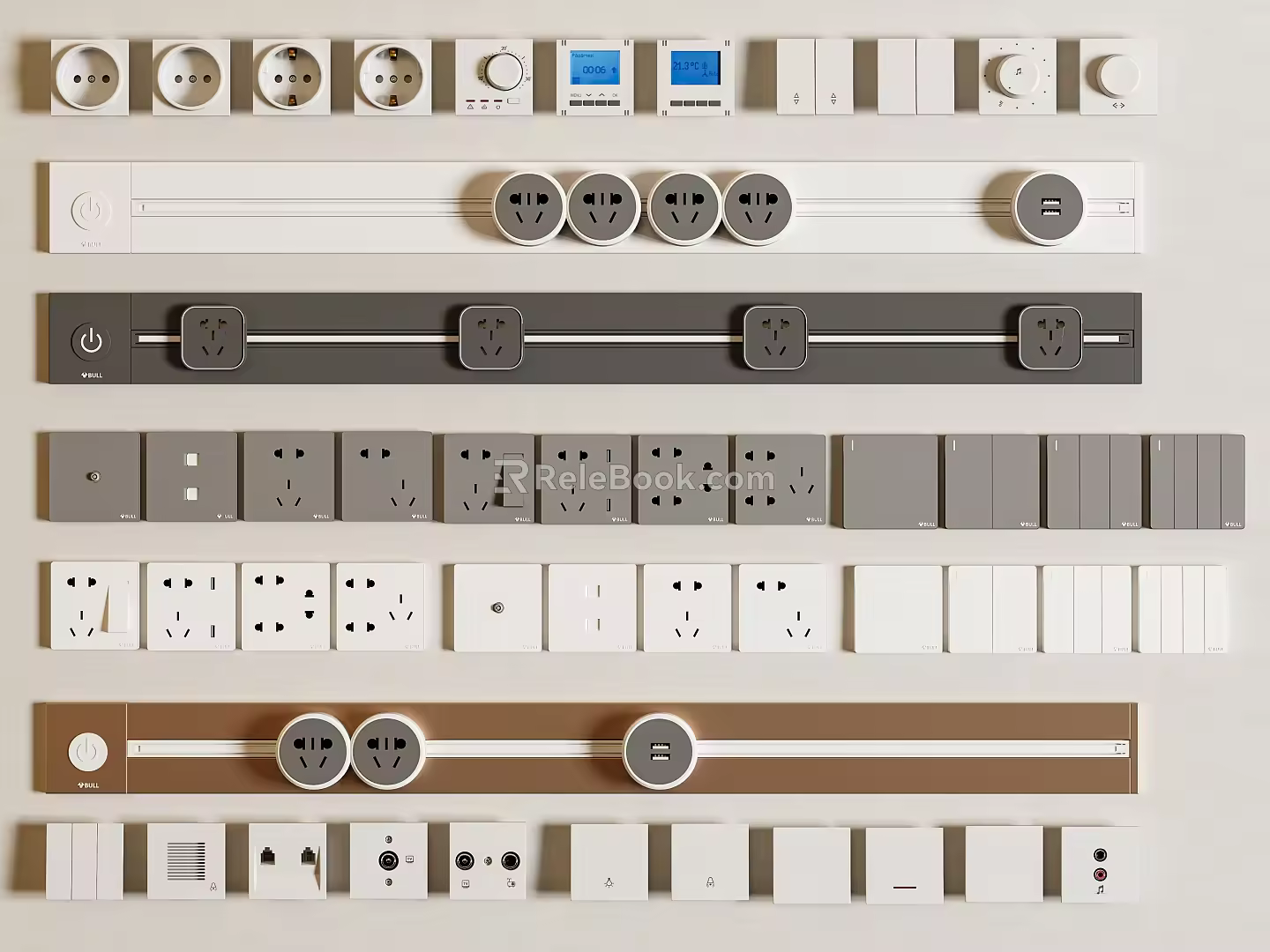 Modern Switch Socket Mobile Rail Socket 3d model