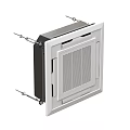 Modern Ceiling Mounted Air Conditioning Fan With Embedded Design And Ventilation Grille
