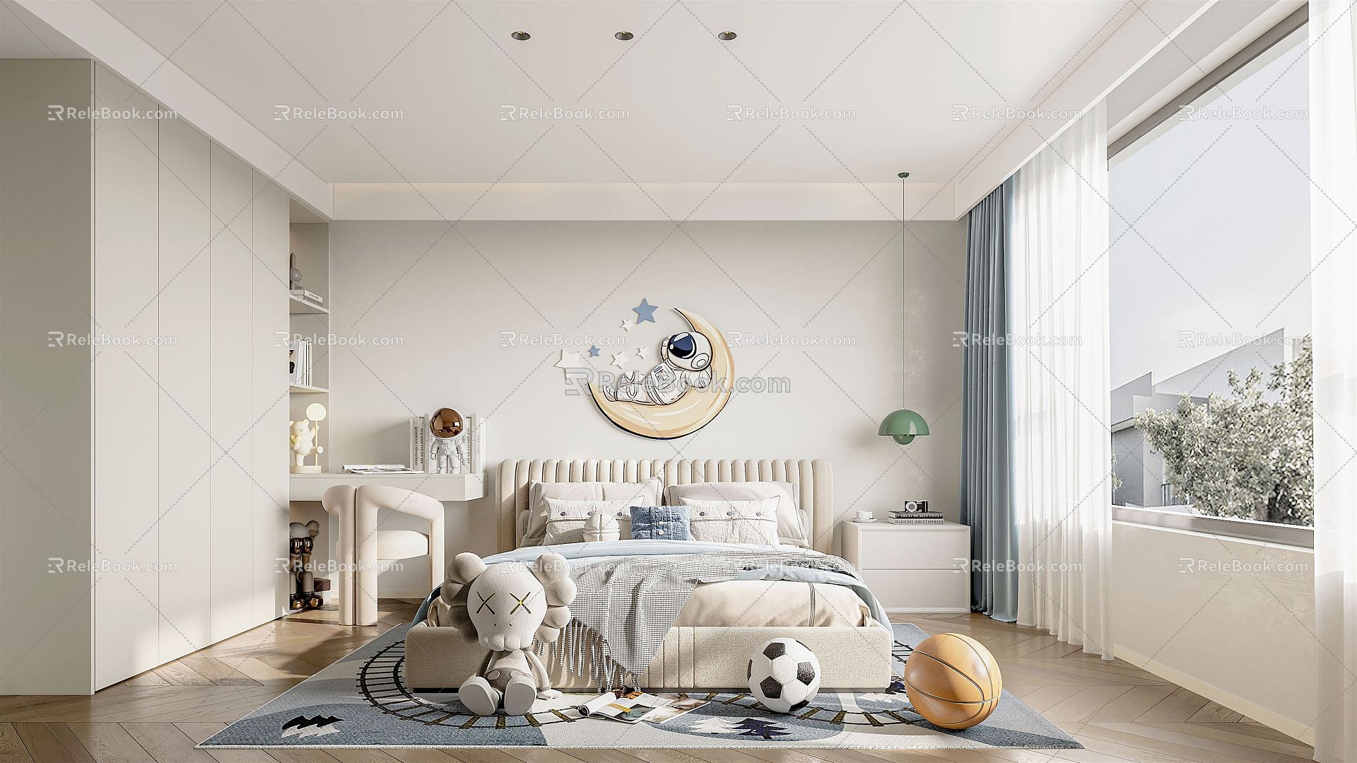 Modern Children's Room Boys Room 3d model