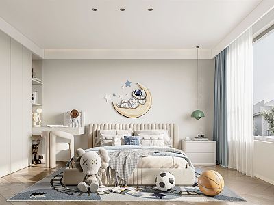 Modern Children's Room Boys Room 3d model