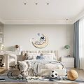 Modern Children's Room Boys Room 3d model