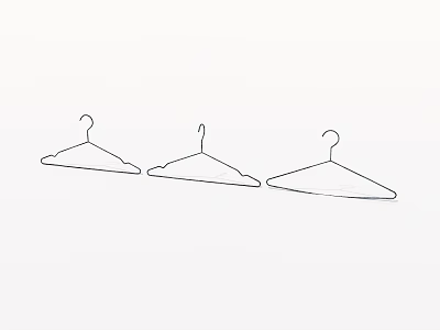 Essential Daily Living Metal Hangers For Hanging Clothes In Set Of Three 3d model