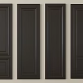 Black Decorative Wall Panels With Various Classic Designs For Home Interior 3d model