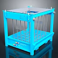Modern Blue Metal Decorative Ornament Set With Grid Frame Structure For Home Decor