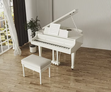 Modern Piano Paint Piano 3d model