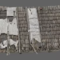 Weathered Ancient Architecture Roof With Old Tiled Surfaces And Exposed Wooden Beams
