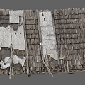 Wooden tile roof roof thatched cottage thatched cottage roof thatched cottage roof thatched straw cottage 3d model