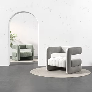 Modern Single Sofa Shaped Sofa 3d model