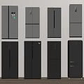 Double-door refrigerator Three-door refrigerator Cross refrigerator Smart refrigerator 3d model