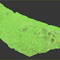 Garden Landscape With Natural Rocks Green Moss And Various Colored Soil Layers
