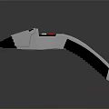 Futuristic Sci Fi Weapon With Silver White Black Body And Red Green Indicator Lights