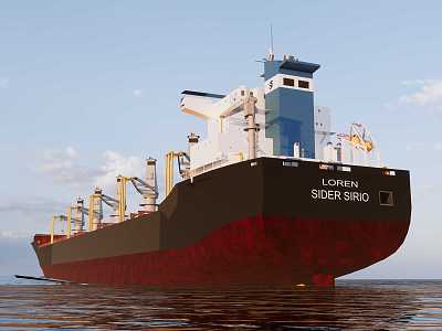 ocean-going bulk carrier 3d model