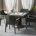 Modern Mahjong Table and Chair Chess and Card Room Mahjong Table and Chair Combination 3d model