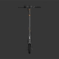 Sleek Modern Electric Scooter With Aluminum Frame And Orange Accent Wheels
